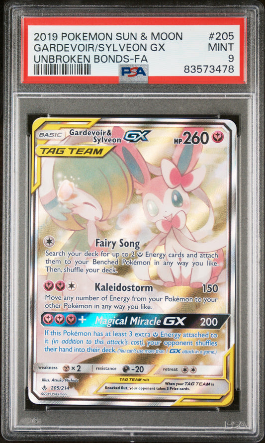 GARDEVOIR & SYLVEON GX PSA 9